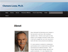 Tablet Screenshot of clemensloewphd.com
